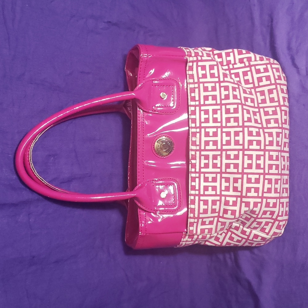 Tomy Hilfiger pink satchel bag, used